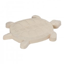 Pas japonais de jardin en pierre reconstituée animaux tortue ocre 30 x 28 x 3 cm