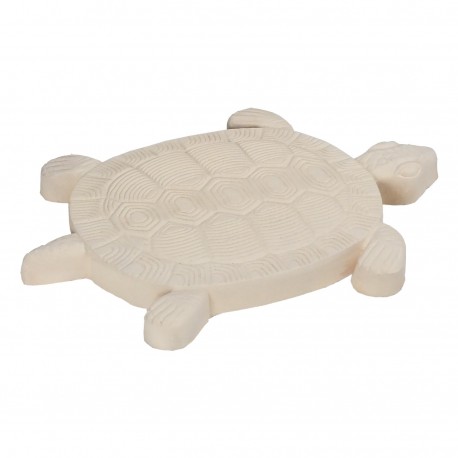 Pas japonais de jardin en pierre reconstituée animaux tortue ocre 30 x 28 x 3 cm