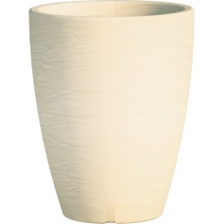 Jardiniere en polypropylène conique Adone Round 30 x 30 x 38 cm beige