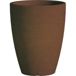 Jardiniere en polypropylène conique Adone Round 30 x 30 x 38 cm marron