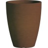 Jardiniere en polypropylène conique Adone Round 30 x 30 x 38 cm marron