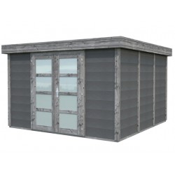 Abri de jardin en béton NOAH 9,83 m2 graphite anthracite