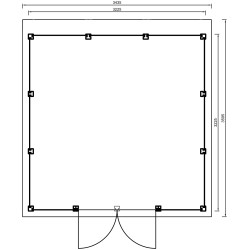 Abri de jardin en béton NOAH 9,83 m2 graphite gris