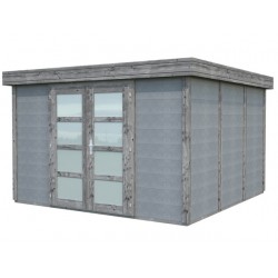 Abri de jardin en béton NOAH 9,83 m2 graphite gris