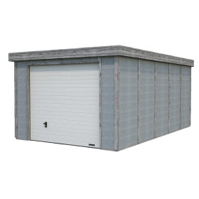 Abri de jardin en béton ELYA 19,66 m2 graphite gris