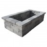 Jardinière en Béton Rectangulaire 136 x 76 x 35 cm Gris Nuancé