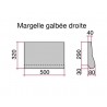 Margelle en pierre reconstituée galbée droite 50 x 32 x 4 cm gris clair