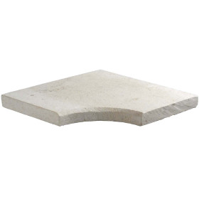 Margelle en pierre naturelle bord chanfreiné angle rentrant 38 x 38 x 3 cm