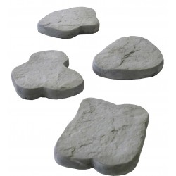 Mini pas japonais en pierre reconstituée gris clair 20 x 16 x 3 cm