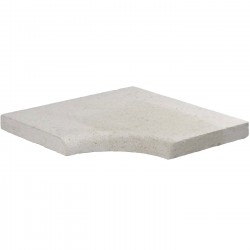 Margelle en pierre naturelle bord quart de rond angle rentrant 38 x 38 x 3 cm