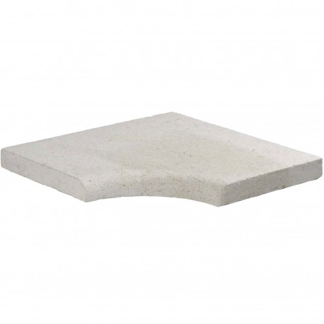 Margelle en pierre naturelle bord quart de rond angle rentrant 38 x 38 x 3 cm