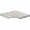 Margelle en pierre naturelle bord quart de rond angle rentrant 38 x 38 x 3 cm