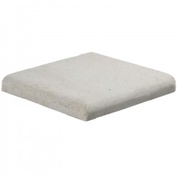 Margelle en pierre naturelle bord quart de rond angle sortant 25 x 25 x 3 cm