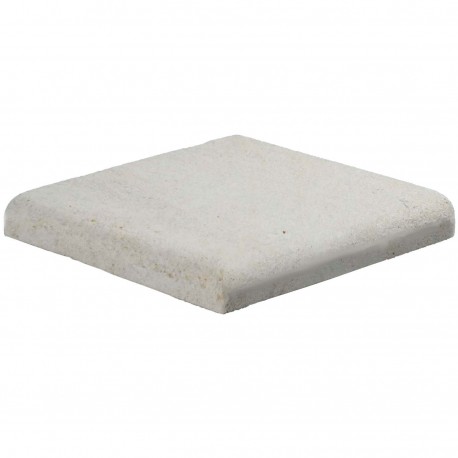 Margelle en pierre naturelle bord quart de rond angle sortant 25 x 25 x 3 cm