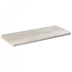 Margelle en pierre naturelle bord demi rond droite 60 x 25 x 3 cm