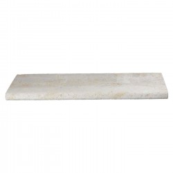 Margelle en pierre naturelle bord demi rond droite 60 x 25 x 3 cm