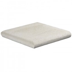 Margelle en pierre naturelle bord demi rond angle sortant 25 x 25 x 3 cm