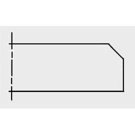 Margelle en pierre naturelle bord chanfreiné angle sortant 25 x 25 x 4 cm