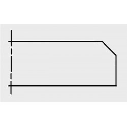 Margelle en pierre naturelle bord chanfreiné angle sortant 25 x 25 x 4 cm
