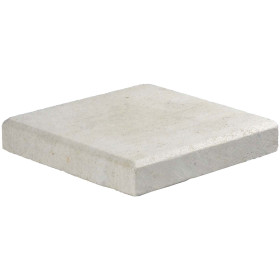 Margelle en pierre naturelle bord chanfreiné angle sortant 25 x 25 x 4 cm