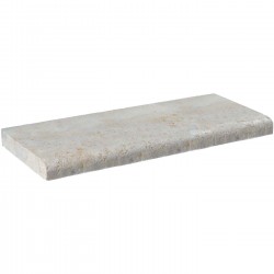 Margelle en pierre naturelle bord quart de rond droite 60 x 25 x 4 cm