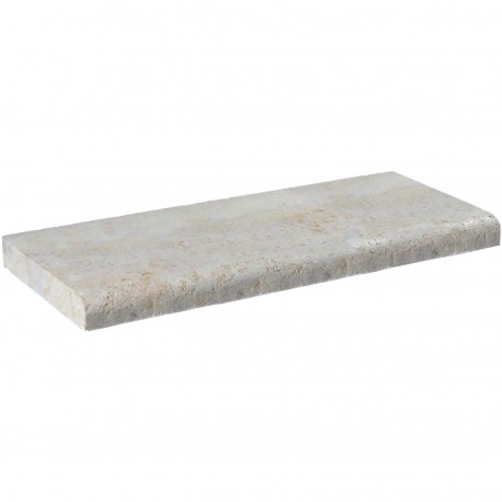 Margelle en pierre naturelle bord quart de rond droite 60 x 25 x 4 cm