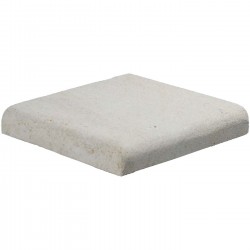 Margelle en pierre naturelle bord quart de rond angle sortant 25 x 25 x 4 cm