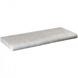 Margelle en pierre naturelle bord demi rond droite 60 x 25 x 4 cm