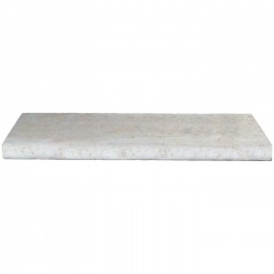 Margelle en pierre naturelle bord demi rond droite 60 x 25 x 4 cm