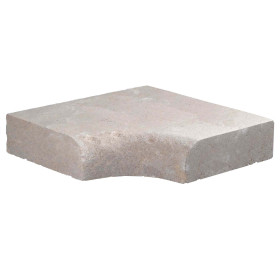 Margelle en pierre naturelle bord quart de rond angle rentrant 38 x 38 x 8 cm
