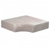 Margelle en pierre naturelle bord quart de rond angle rentrant 38 x 38 x 8 cm