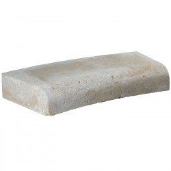 Margelle en pierre naturelle bord quart de rond courbe 60 x 28 x 8 cm