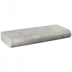 Margelle en pierre naturelle bord demi rond droite 60 x 25 x 8 cm