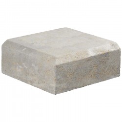 Margelle en pierre naturelle bord chanfreiné angle sortant 25 x 25 x 12 cm