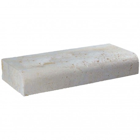 Margelle en pierre naturelle bord quart de rond droite 60 x 25 x 12 cm