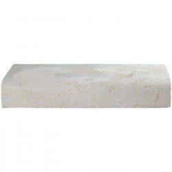Margelle en pierre naturelle bord quart de rond droite 60 x 25 x 12 cm