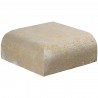 Margelle en pierre naturelle bord quart de rond angle sortant 25 x 25 x 12 cm