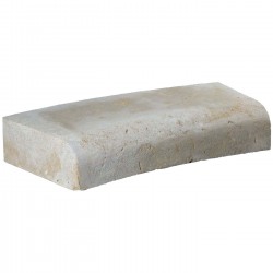 Margelle en pierre naturelle bord quart de rond courbe 60 x 28 x 12 cm