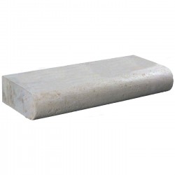 Margelle en pierre naturelle bord demi rond droite 60 x 25 x 12 cm