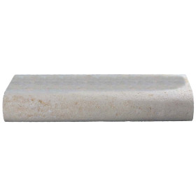 Margelle en pierre naturelle bord demi rond droite 60 x 25 x 12 cm