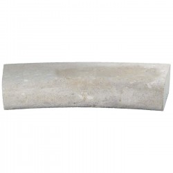 Margelle en pierre naturelle bord demi rond courbe 60 x 28 x 12 cm