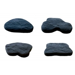 Mini pas japonais en pierre reconstituée 20 x 16 x 3 cm graphite
