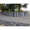 Bordure de jardin en pierre reconstituée poutre bois blanchi 45 x 10 x 10 cm