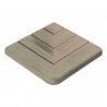 Kit margelle en pierre reconstituée avec escalier roman 4 x 8 ml bois foncé