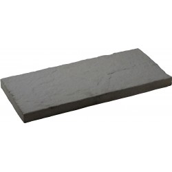 Dessus de muret en pierre reconstituée aspect ardoise 50 x 23 x 3 cm gris anthracite