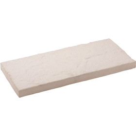 Dessus de muret en pierre reconstituée aspect ardoise 50 x 23 x 3 cm ocre