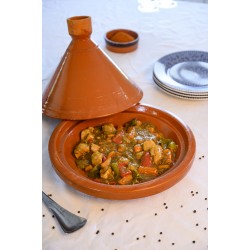 Plat tajine de cuisson en terre cuite 21,5 cm