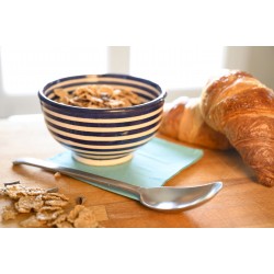 Bol pour petit déjeuner en céramique 30 cl, bleu