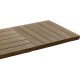 Dalle de terrasse en pierre reconstituée aspect bois 45 x 45 x 3,5 cm marron