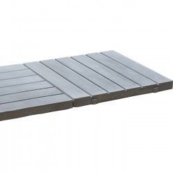 Dalle de terrasse en pierre reconstituée aspect bois 45 x 45 x 3,5 cm bois blanchi